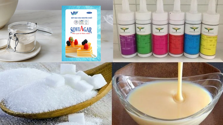 Nguyên liệu làm thạch rau câu 3D thơm ngon, đơn giản tại nhà- Agar Việt Nam Vũ Minh