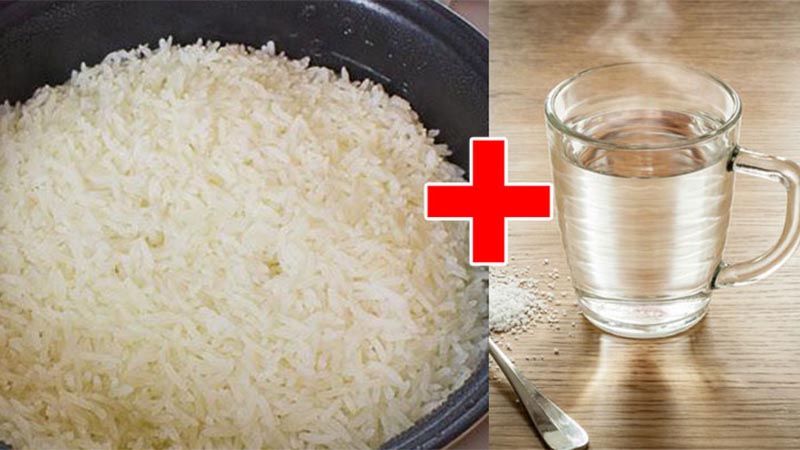 Xử lý cơm bị cứng hạt với nước ấm