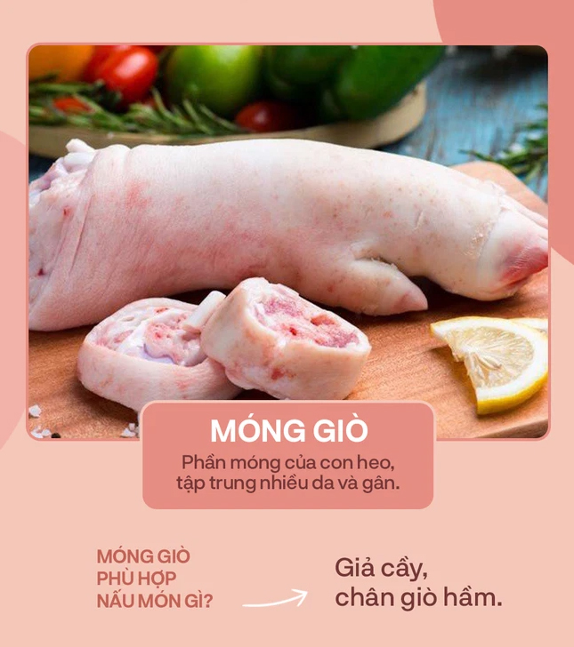 Móng giò có nhiều gân, da giòn và phần mỡ không gây béo