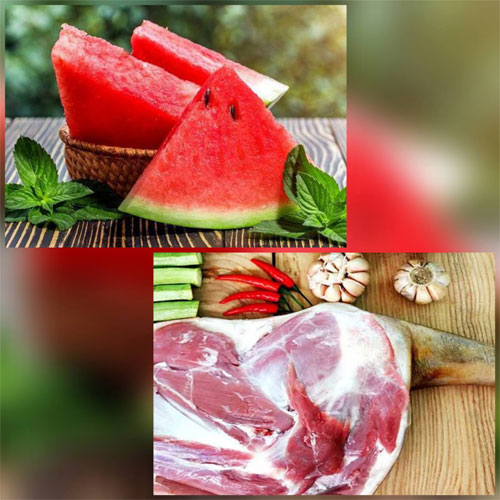 Nhóm thực phẩm kỵ nhau số 14 - Thịt dê và dưa hấu