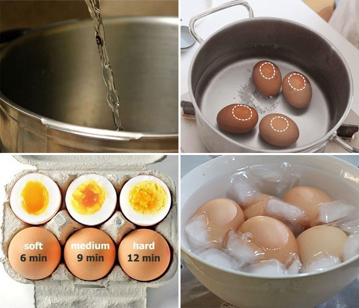 Cách luộc trứng lòng đào với giấm