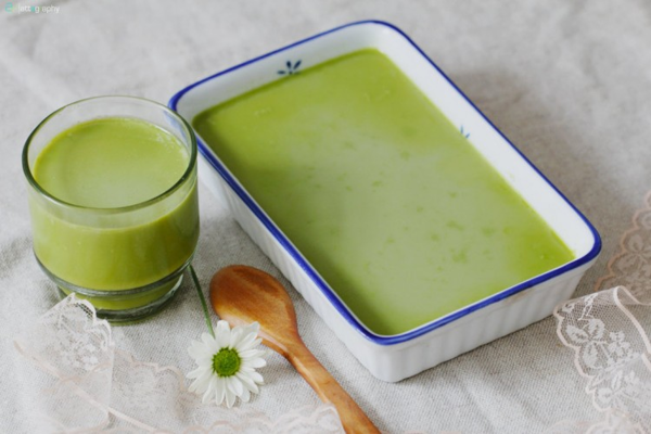Thạch trà xanh bắt mắt, thơm ngon