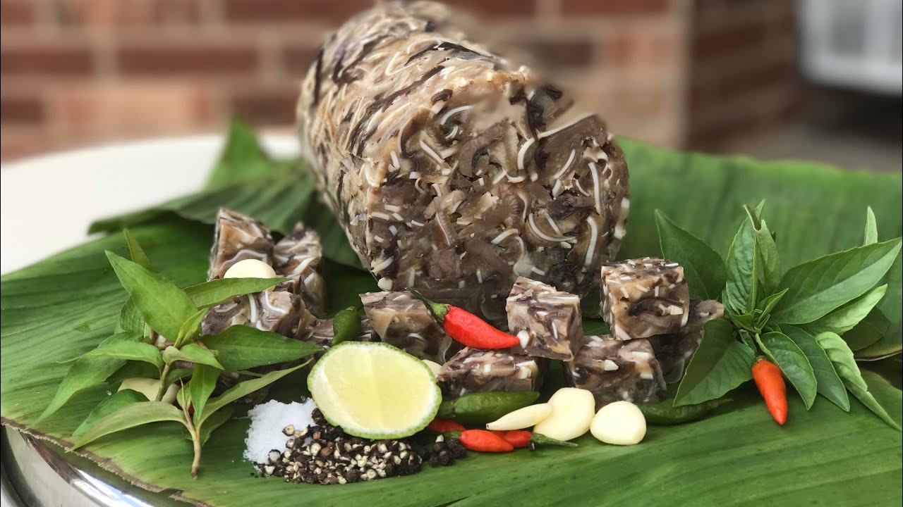Thành phẩm được món giò thủ chay thơm ngon từ nấm và bột rau câu Vũ Minh SoviAgar