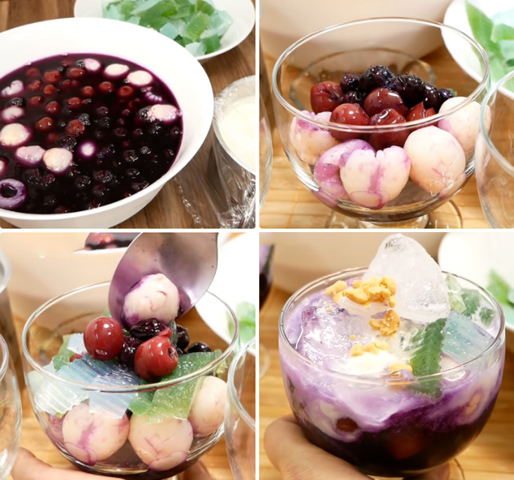 Hoàn thành món chè rau câu nước cốt dừa từ bột rau câu Vũ Minh SoviAgar