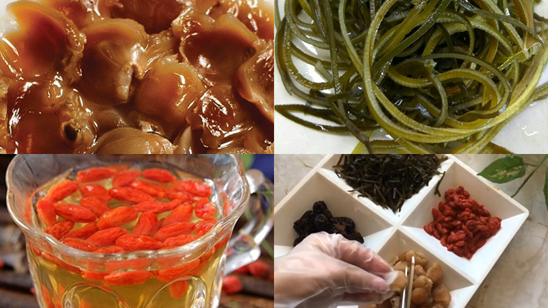 Ngâm và cắt nhỏ các nguyên liệu để làm thạch rau câu sâm- Agar Việt Nam Vũ Minh