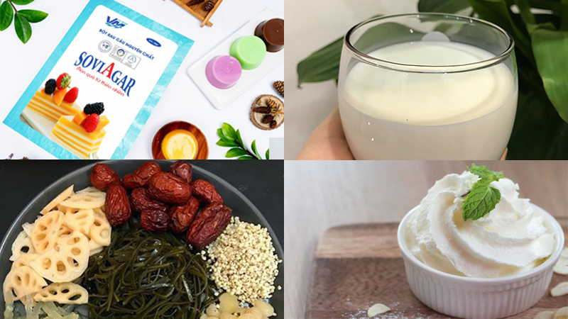 Nguyên liệu làm món thạch rau câu sâm bổ dưỡng- Agar Việt Nam Vũ Minh