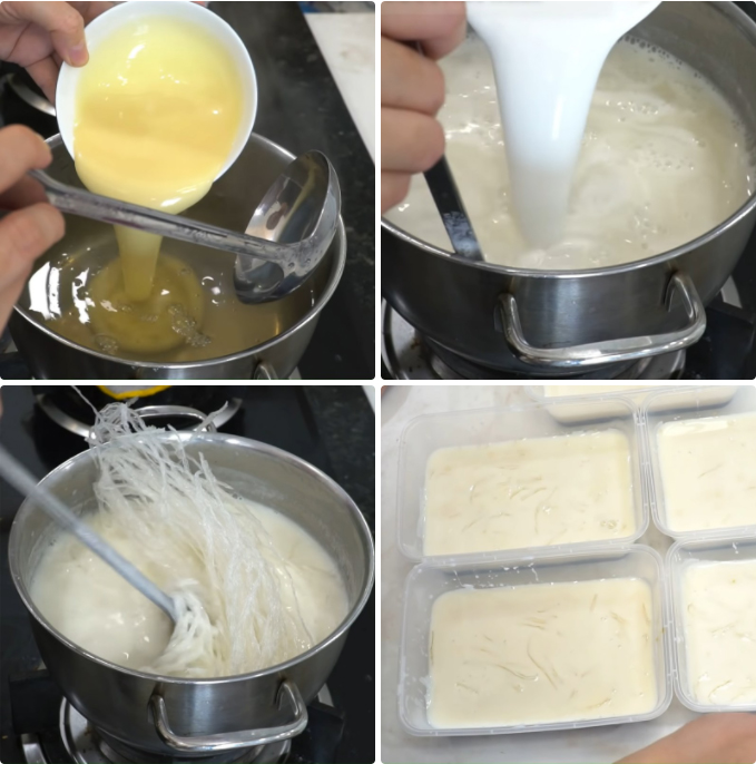 Đổ lớp rau câu giòn Vũ Minh Soviagar