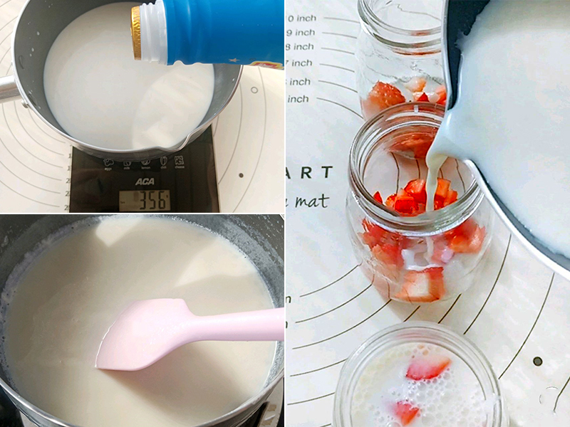 nấu pudding rau câu