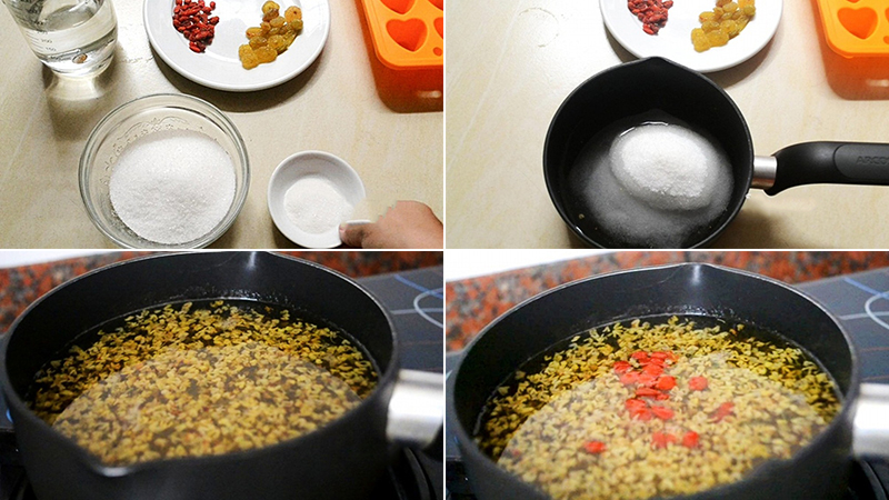 Cách nâu thạch rau câu trái tim thơm ngon, hấp dẫn- Agar Việt Nam Vũ Minh