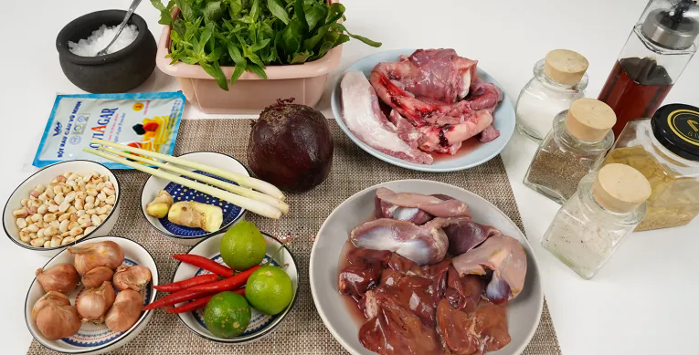 Nguyên liệu làm tiết canh từ bột rau câu Vũ Minh SoviAgar