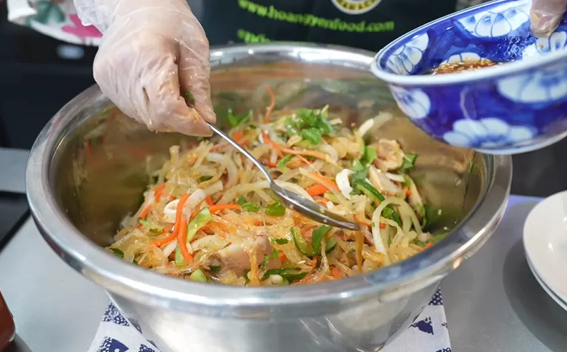 Trộn nộm rau câu mực xào cay thơm ngon, lạ miệng- Agar Việt Nam Vũ Minh