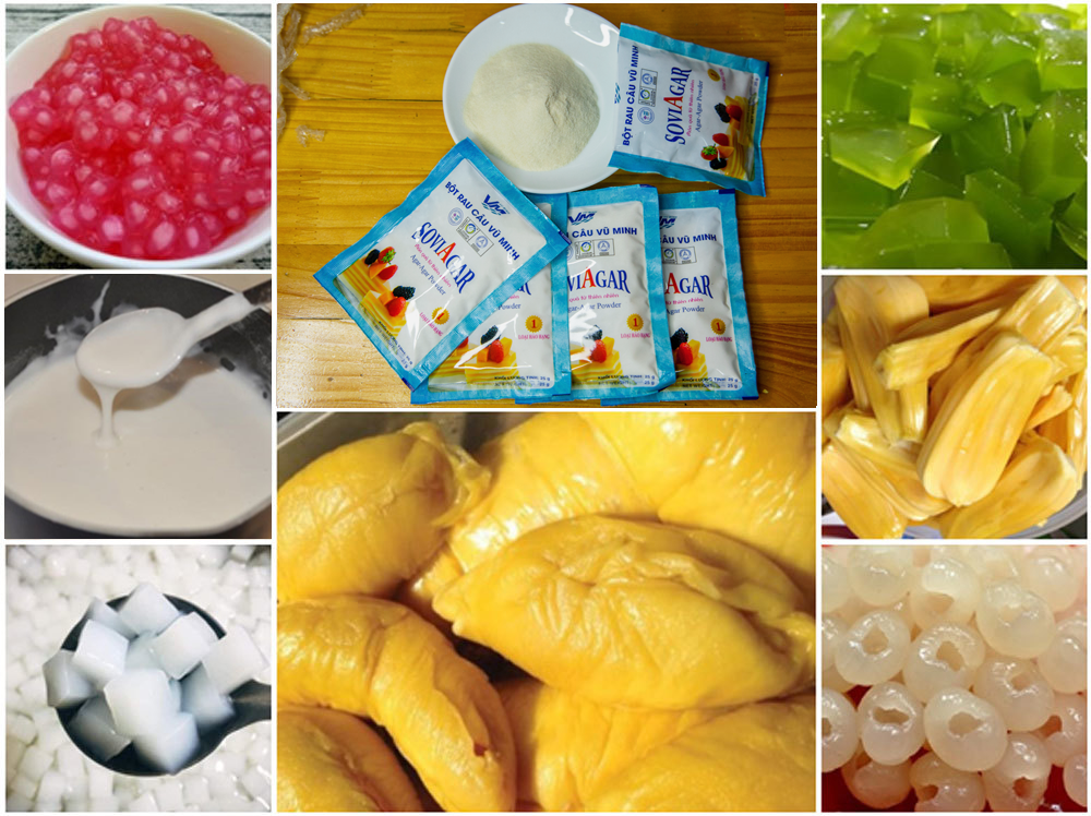 Nguyên liệu làm chè thái thập cẩm tại nhà- Agar Việt Nam Vũ Minh