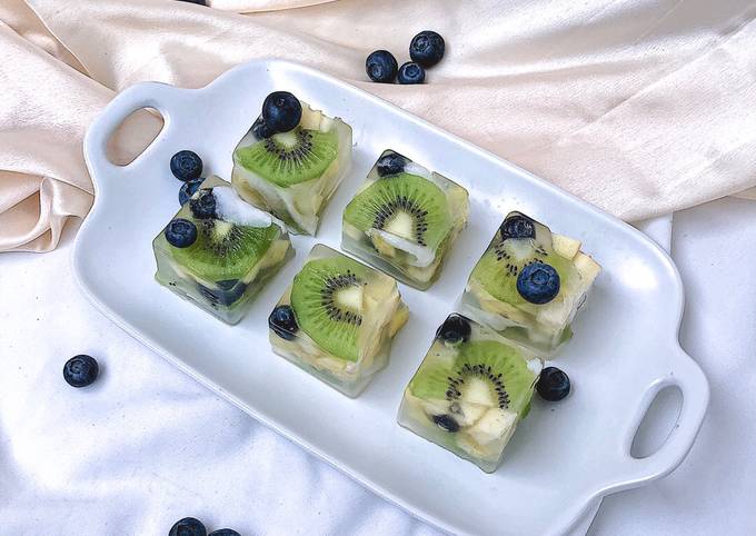 Thành phẩm món thạch hoa quả healthy từ bột rau câu Vũ Minh SoviAgar