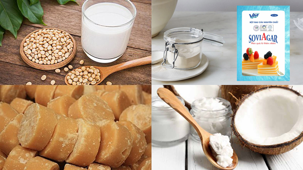 Nguyên liệu để làm rau câu đường thốt nốt lá dứa- Agar Việt Nam Vũ Minh