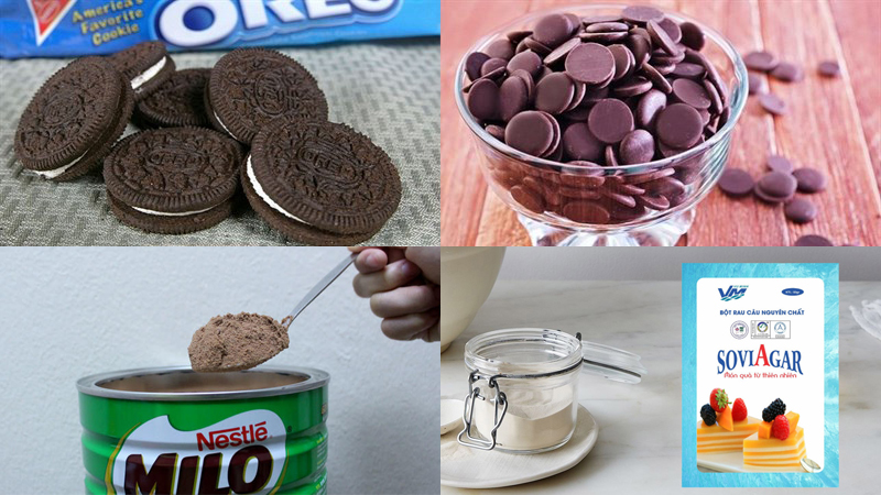 Nguyên liệu làm pudding milo oreo thơm ngon, hấp dẫn- Agar Việt Nam Vũ Minh