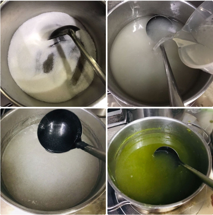 Nấu rau câu lá dứa