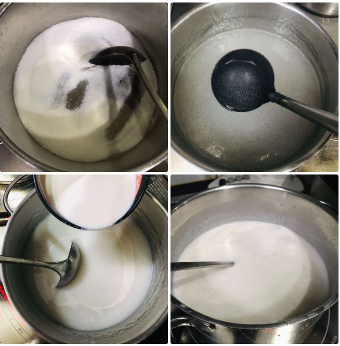 Nấu rau câu nước cốt dừa