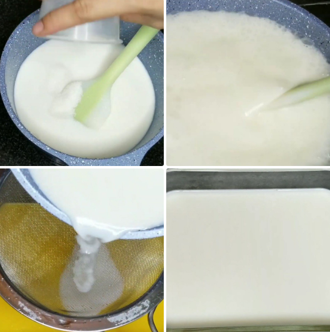 Làm lớp thạch sữa tươi