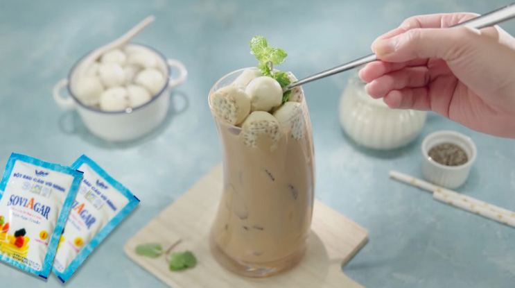 Trà sữa thạch kem hạt chia người hảo ngọt không thể bỏ qua