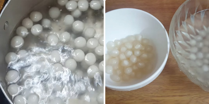 Làm trân châu dừa trắng