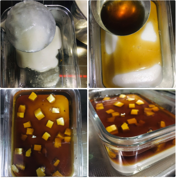 Đổ rau câu cà phê cốt dừa phô mai