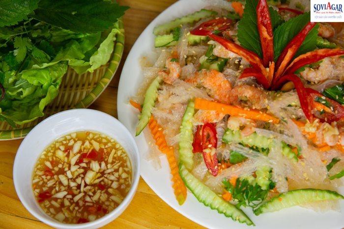 Món nộm rau câu thơm ngon từ rau câu sợi Vũ Minh SoviAgar