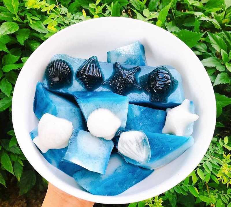 thạch rau câu hoa đậu biếc