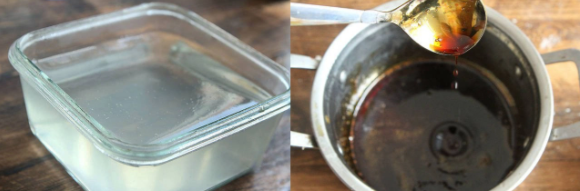 Đổ khuôn thạch, nấu đường nâu