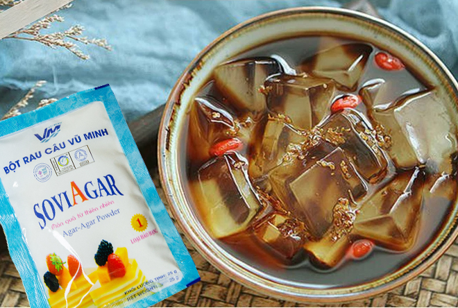 Thạch đường nâu cực ngon mát kiểu Trung Quốc từ bột rau câu Vũ Minh Soviagar