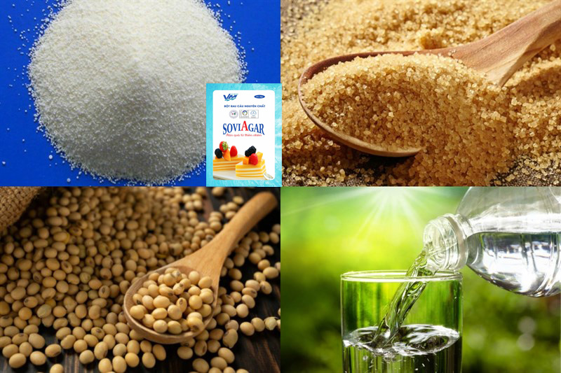 Nguyên liệu để làm món bánh mochi giọt nước tươi mát, thơm ngon- Agar Việt Nam Vũ Minh