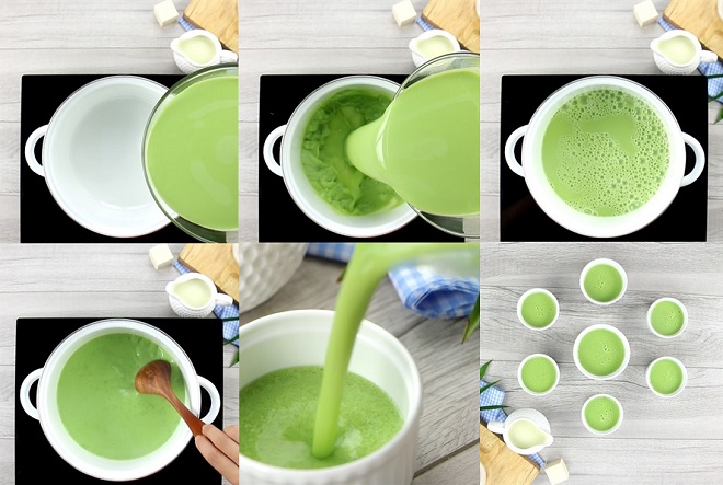 Lưu ý khuấy đều liên tục trong lúc nấu để không bị vón cục