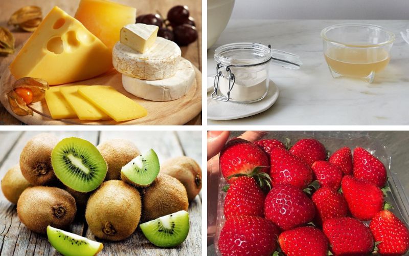 Nguyên liệu chế biến món rau câu trái cây phô mai