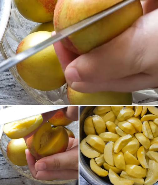 Sơ chế đào tươi