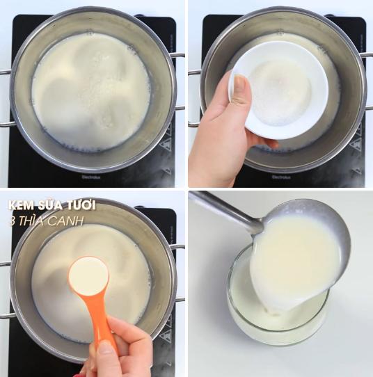 Làm lớp thạch sữa tươi