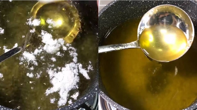 Hoà tan đều rau câu trong nước