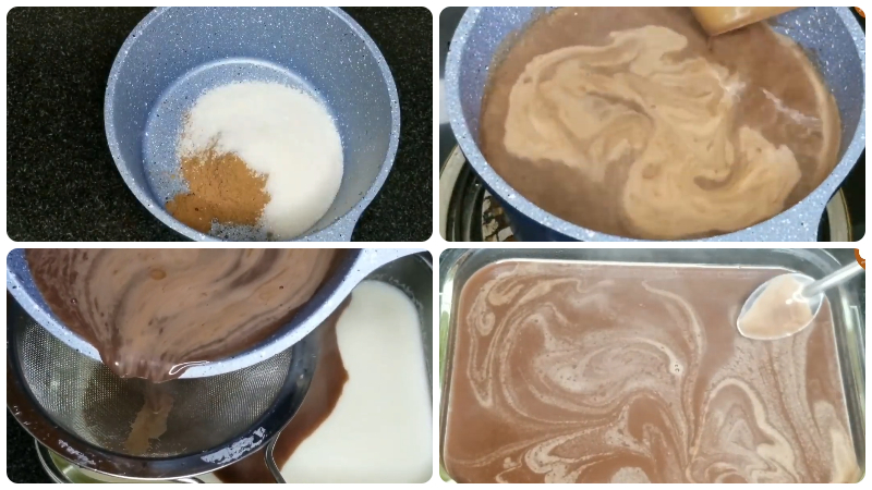 Nấu và đổ lớp rau câu milo
