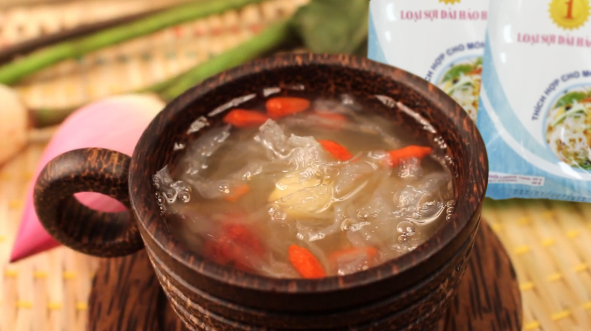 Chè rau câu táo đỏ thanh mát từ rau câu sợi Vũ Minh Soviagar