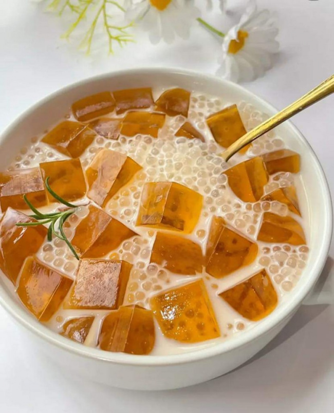 cách làm chè cốt dừa trân châu mix thạch dẻo ngon ngọt mát lạnh