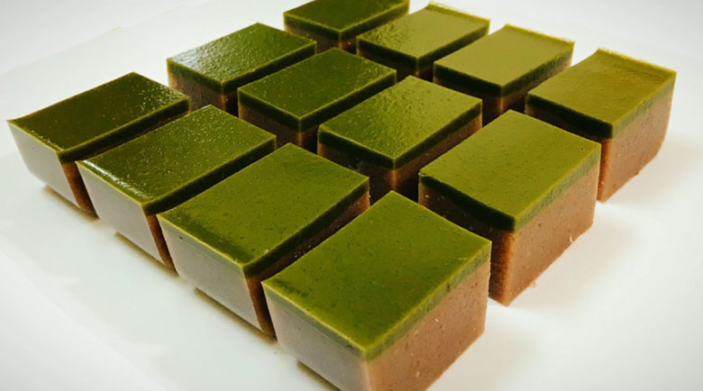 thạch rau câu matcha đậu đỏ