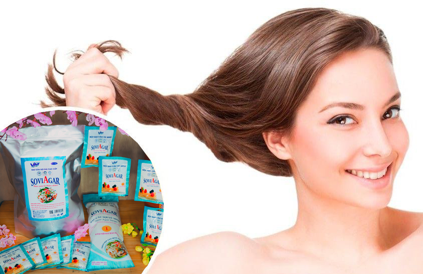 Mái tóc thêm chắc khỏe, bóng mượt với bột rau câu, rau câu sợi Vũ Minh SoviAgar