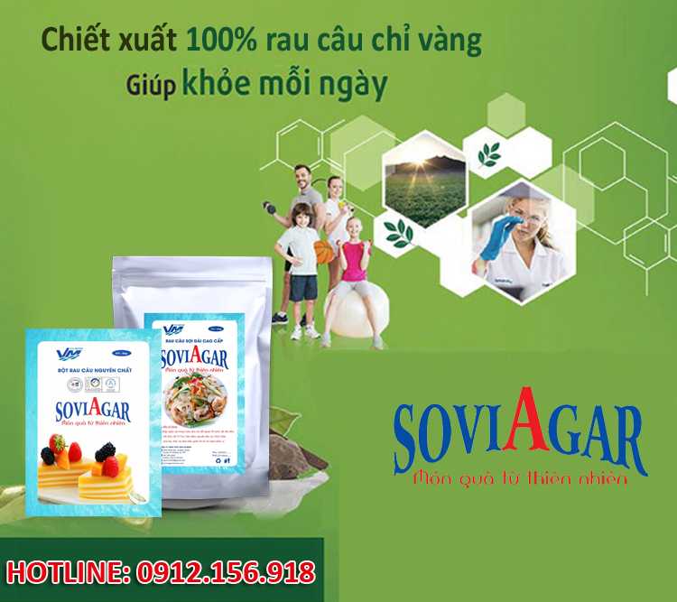 Bột rau câu, rau câu sợi Vũ Minh SoviAgar giúp nâng cao sức khỏe