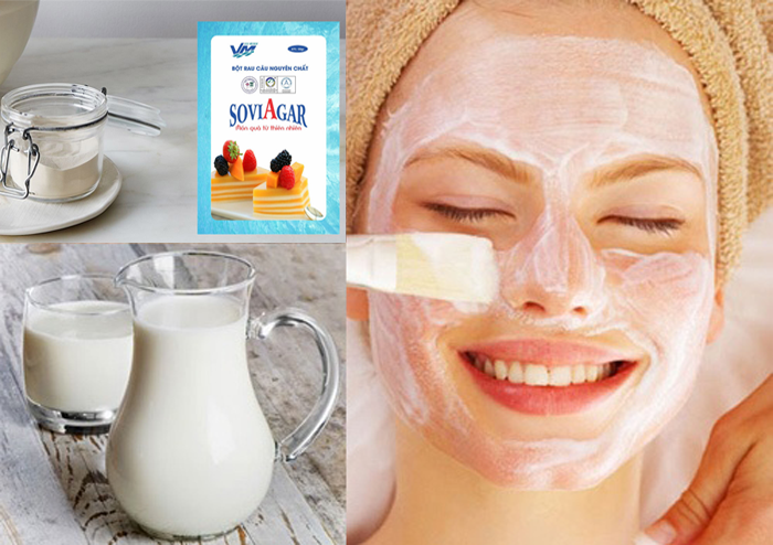 Làm mặt nạ bột rau câu Vũ Minh SoviAgar và sữa tươi đơn giản, nhanh chóng