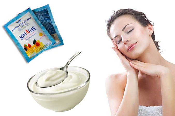 Làm mặt nạ bột rau câu Vũ Minh SoviAgar và sữa chua tại nhà cực đơn giản
