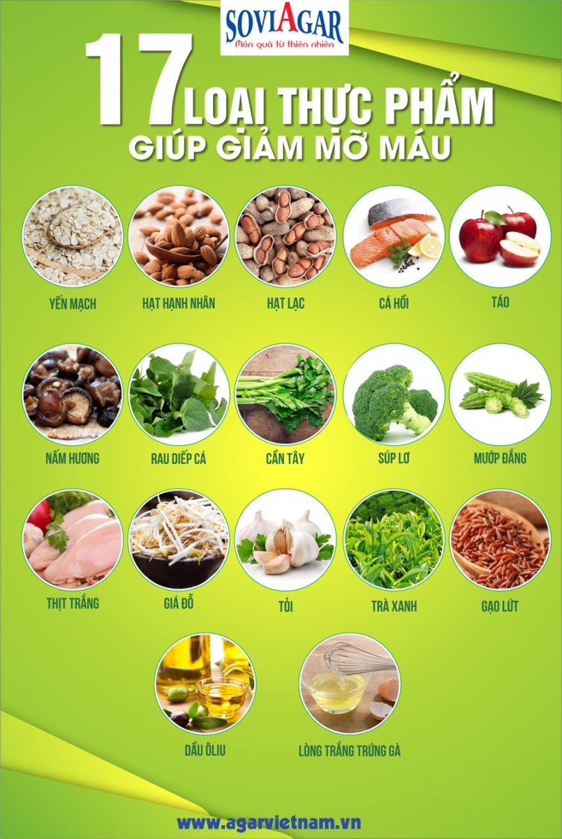 thực phẩm giúp giảm mỡ máu hiệu quả