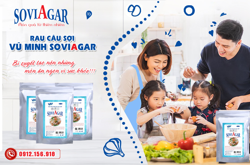 Phân phối rau câu sợi giòn Vũ Minh Soviagar - đặc sản Hải Phòng, giá siêu tốt,