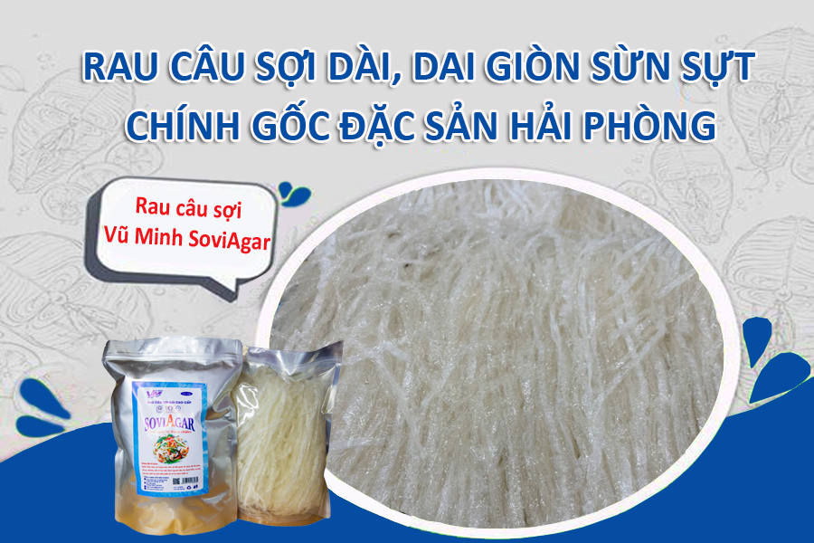 Sản phẩm sợi agar Soviagar Vũ Minh chất lượng, đảm bảo an toàn tới sức khỏe người dùng