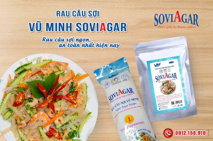 Rau câu sợi Vũ Minh SoviAgar, sản phẩm chất lượng, an toàn nhất hiện nay