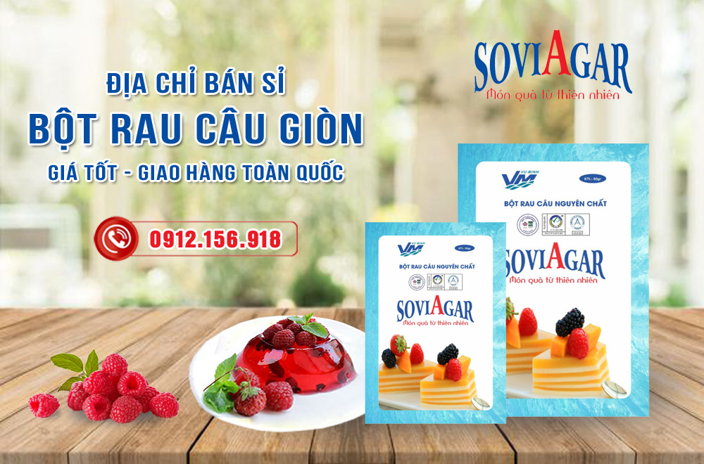 Vũ Minh Soviagar - Đơn vị sỉ lẻ bột rau câu giòn nguyên chất, giá tốt toàn quốc