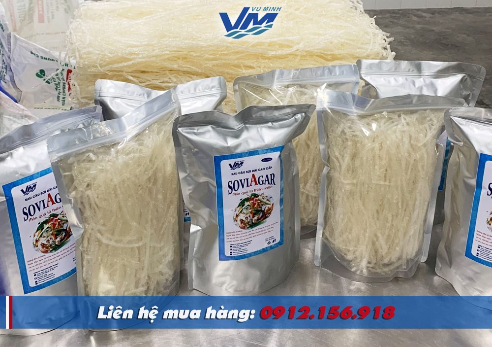 Đơn vị sản xuất, cung cấp rau câu sợi Vũ Minh SoviAgar nguyên chất, chất lượng 