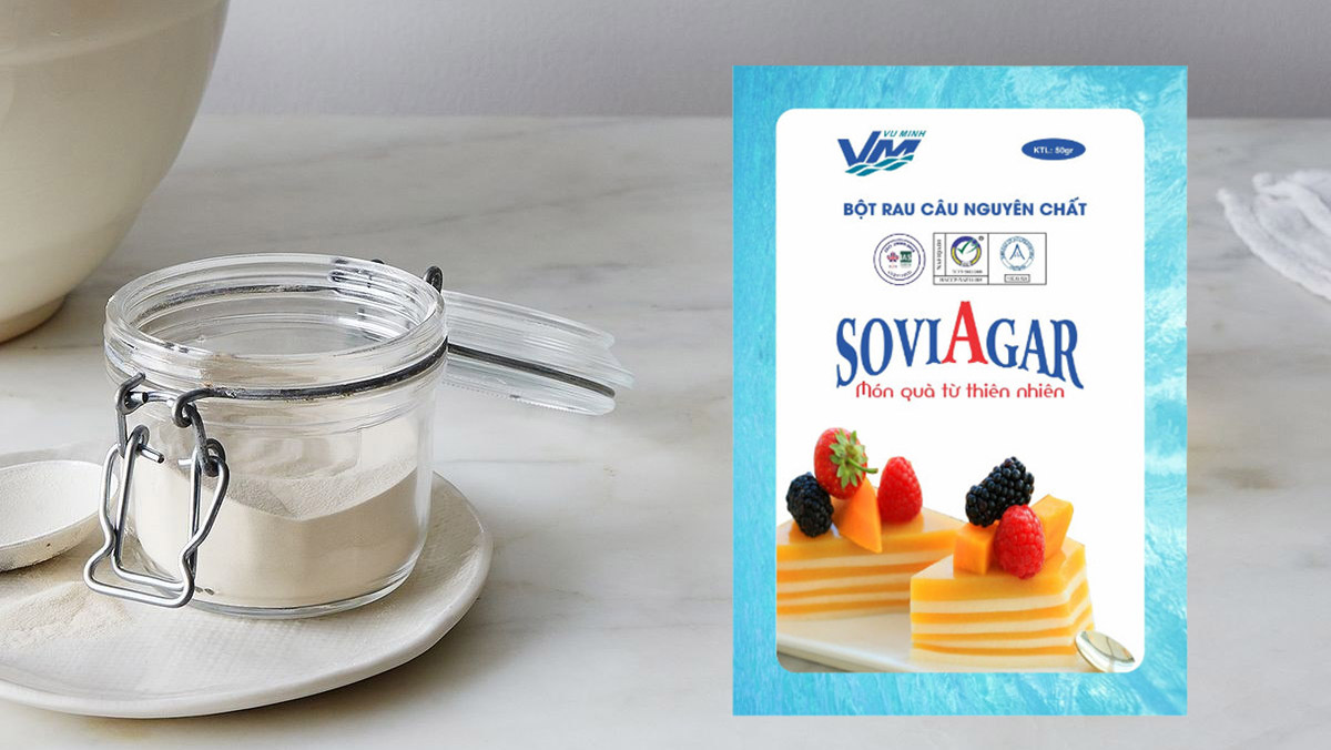 Bột rau câu giòn được sử dụng phổ biến để chế biến các món thạch tráng miệng, giải nhiệt